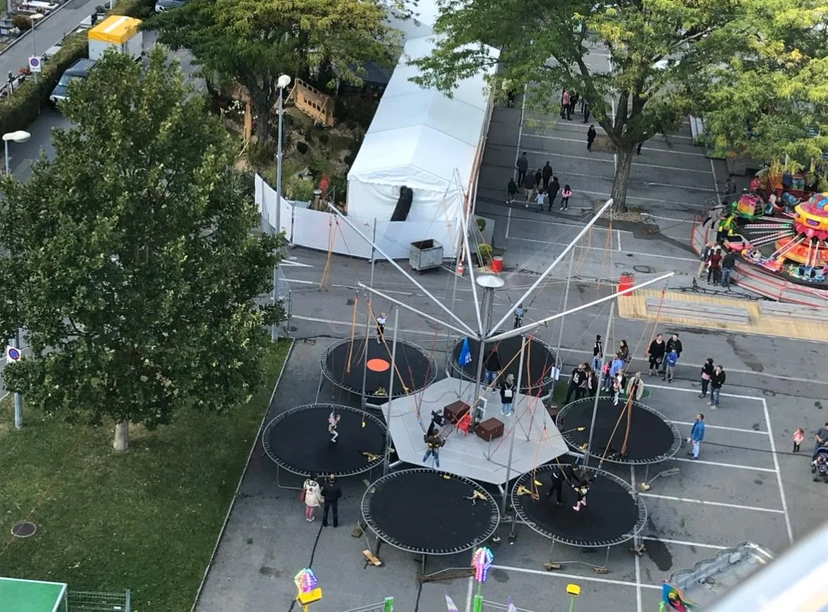 Parc de trampolines modulable